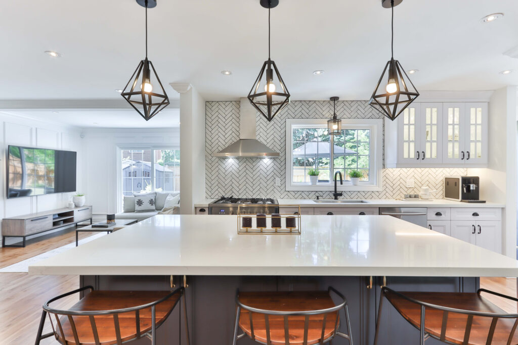 Kitchen Herringbone tile